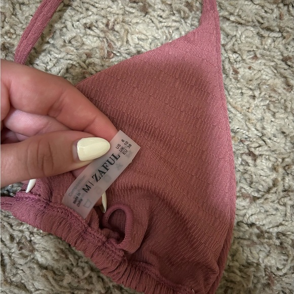 Zaful Pink Triangle Bikini Set - Picture 3 of 6